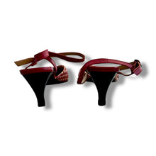 Load image into Gallery viewer, San Marina Red Woven Slingback Heels – EU39/UK6

