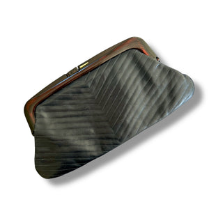 Vintage Carpel Quilted Leather Frame Clutch