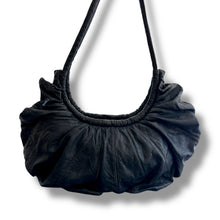 Load image into Gallery viewer, The Ultimate Slouch – Oversized Black Leather Statement Bag
