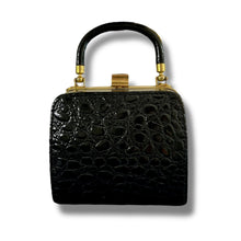 Load image into Gallery viewer, Vintage Mock-Croc Mini Top-Handle Bag
