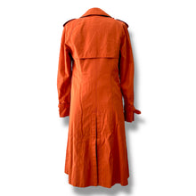 Load image into Gallery viewer, Burberry London Burnt Orange Cotton Trench with Nova Check Collar
