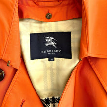 Load image into Gallery viewer, Burberry London Burnt Orange Cotton Trench with Nova Check Collar
