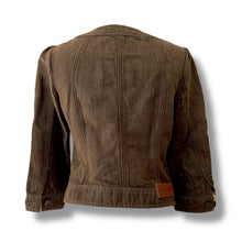 Load image into Gallery viewer, Burberry London Cropped Denim Jacket in Chocolate Brown, c. Early 2000s
