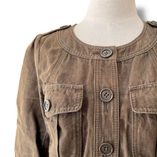 Load image into Gallery viewer, Burberry London Cropped Denim Jacket in Chocolate Brown, c. Early 2000s
