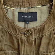 Load image into Gallery viewer, Burberry London Cropped Denim Jacket in Chocolate Brown, c. Early 2000s
