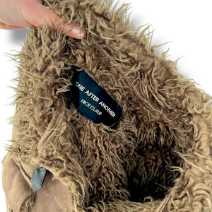 Real Suede Fur-Trimmed Coat – One After Another by Nice Claup (Japan)