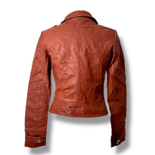 Load image into Gallery viewer, Rust Vero Moda Double-Breasted Leather Jacket
