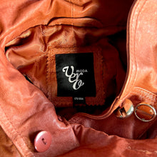 Load image into Gallery viewer, Rust Vero Moda Double-Breasted Leather Jacket

