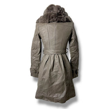 Load image into Gallery viewer, Vero Moda Classic Real Leather Trench with Fur Collar
