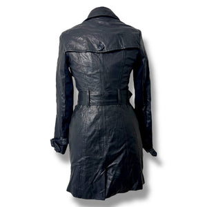 ONLY Edge Collection Black Leather Trench