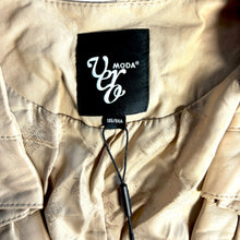 Load image into Gallery viewer, Vero Moda Pale Blush Leather Ruffle Jacket – New with Tags
