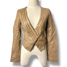 Load image into Gallery viewer, Vero Moda Real Leather Zipped Jacket in Tan
