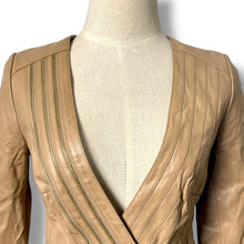 Load image into Gallery viewer, Vero Moda Real Leather Zipped Jacket in Tan
