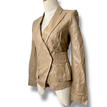 Load image into Gallery viewer, Vero Moda Structured Nude Leather Jacket
