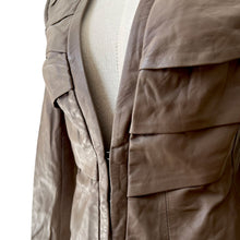 Load image into Gallery viewer, Vintage Vero Moda Sculpted Leather Jacket — Chocolate Brown
