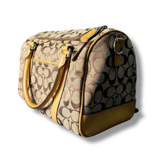 Load image into Gallery viewer, Coach Signature Canvas Satchel with Crossbody Strap
