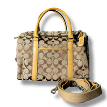 Load image into Gallery viewer, Coach Signature Canvas Satchel with Crossbody Strap
