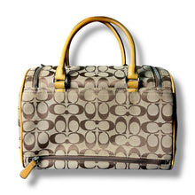 Load image into Gallery viewer, Coach Signature Canvas Satchel with Crossbody Strap
