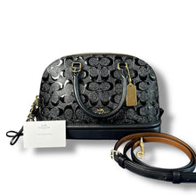 Load image into Gallery viewer, Coach Mini Sierra Satchel in Black Signature Patent Leather
