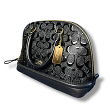 Load image into Gallery viewer, Coach Mini Sierra Satchel in Black Signature Patent Leather
