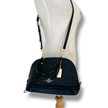Load image into Gallery viewer, Coach Mini Sierra Satchel in Black Signature Patent Leather
