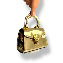 Load image into Gallery viewer, Coach Sammy Top Handle 12 in Gold Mirror Leather (2023 Collection) New with Tags
