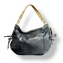 Load image into Gallery viewer, Coach Poppy Jazzy Hobo – Black Lucida Leather with Gold Trim (2000–2010 Era)
