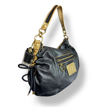 Load image into Gallery viewer, Coach Poppy Jazzy Hobo – Black Lucida Leather with Gold Trim (2000–2010 Era)
