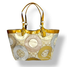 Load image into Gallery viewer, Coach Poppy Metallic Signature Glam Tote (c. 2000s–2010s)

