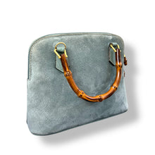Load image into Gallery viewer, Gucci Vintage Suede Bamboo Top Handle Bag
