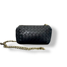 Load image into Gallery viewer, Bottega Veneta Black Intrecciato Leather Chain Mini Bag
