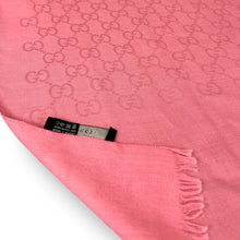 Load image into Gallery viewer, Gucci GG Monogram Wool-Silk Scarf in Rose Pink
