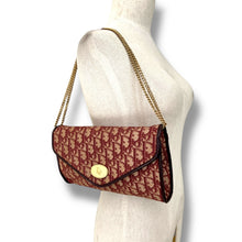 Load image into Gallery viewer, Christian Dior Burgundy Oblique Chain Shoulder Bag
