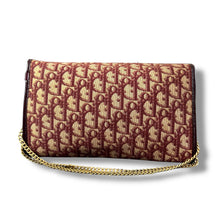 Load image into Gallery viewer, Christian Dior Burgundy Oblique Chain Shoulder Bag
