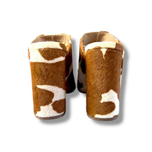 Load image into Gallery viewer, Steve Madden Cow Print Mules – Y2K Inspired Statement Boots (UK 6)
