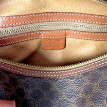 Load image into Gallery viewer, Vintage Céline Macadam Canvas Barrel Bag with Tan Leather Trim
