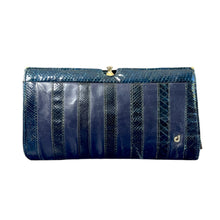 Load image into Gallery viewer, Vintage Charles Jourdan Paris Snakeskin &amp; Leather Clutch, c. 1970s–80s
