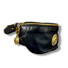 Load image into Gallery viewer, Gianni Versace Black Leather Medusa Belt Bag
