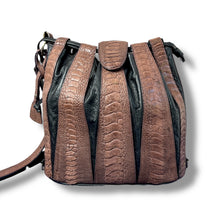 Load image into Gallery viewer, Vintage Ostrich Leg &amp; Leather Shoulder Bag
