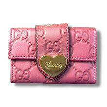 Load image into Gallery viewer, Gucci Pink Guccissima Leather Heart Lock Key Holder
