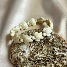 Load image into Gallery viewer, Vintage Hand-Carved Bone Turtle Bracelet
