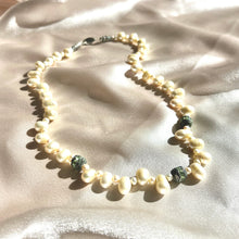Load image into Gallery viewer, Vintage Freshwater Pearl Necklace with Balinese-Style Silver Beads
