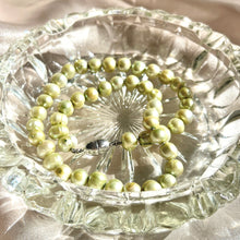 Load image into Gallery viewer, Vintage Olive Green Freshwater Pearl Necklace with 925 Silver Clasp
