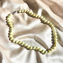 Load image into Gallery viewer, Vintage Olive Green Freshwater Pearl Necklace with 925 Silver Clasp

