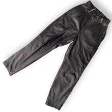 Load image into Gallery viewer, Vintage Black Leather Moto Pants
