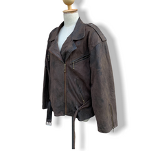 Load image into Gallery viewer, Stunning Chocolate Brown Suede Biker Jacket
