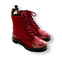 Load image into Gallery viewer, Incredible Glitter Flame Pascal Doc Martens
