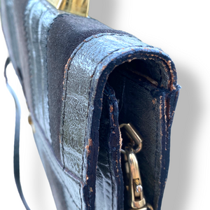 Absolutely Gorgeous Vintage Suede and Croc Hand Bag