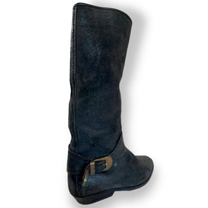 Vintage Black Suede Boots