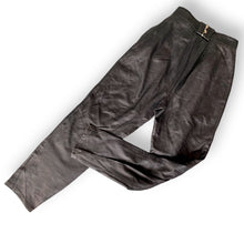 Load image into Gallery viewer, Vintage Black Leather Moto Pants
